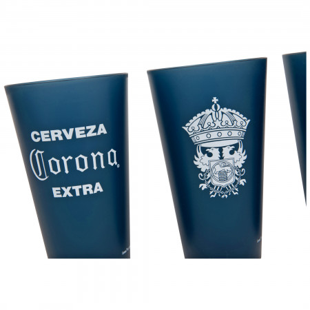 Corona Extra w/ Crown 4-Pack 20oz Cup Set